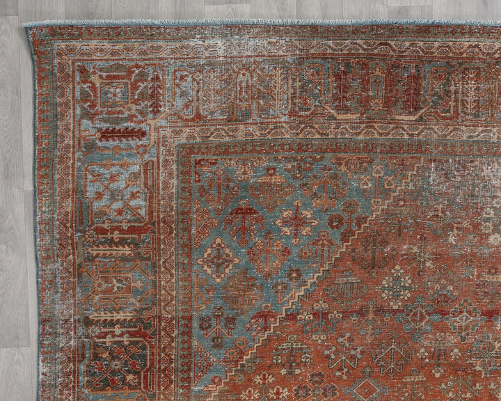 Multicolor Turkish Oushak Rug 8'6" x 11'3" Hand-Knotted | No. VR63191