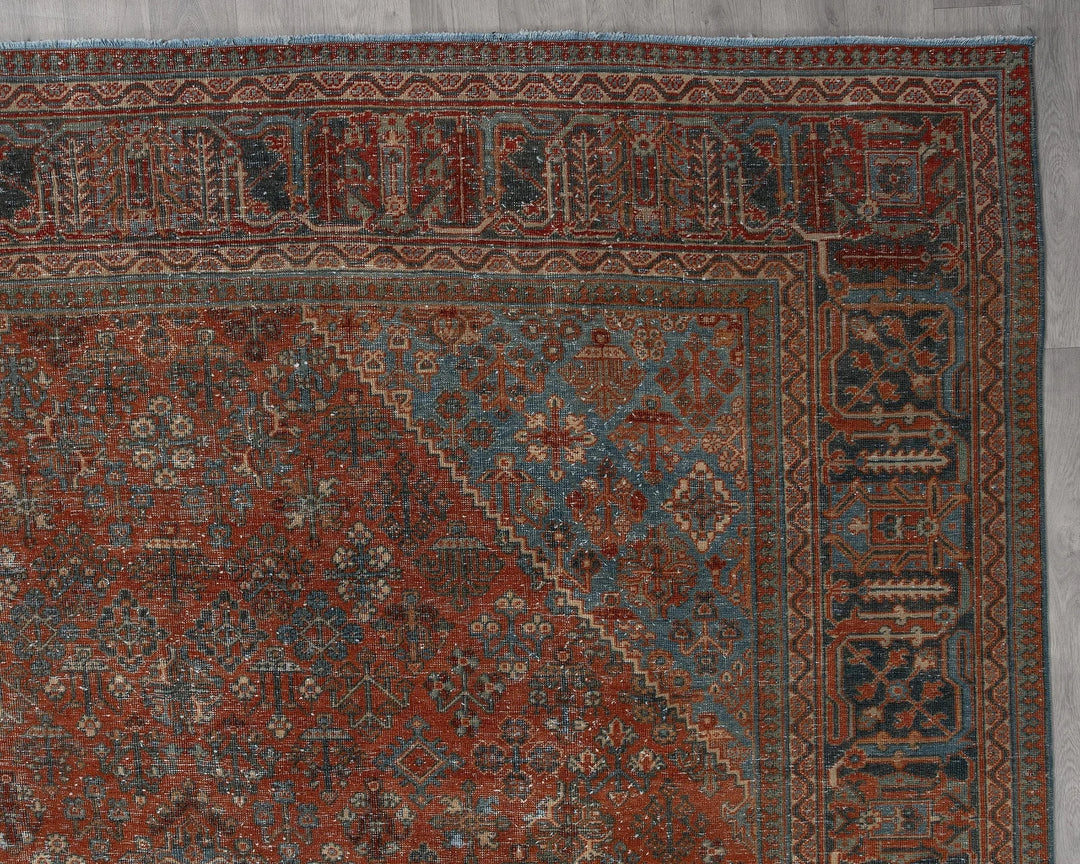 Multicolor Turkish Oushak Rug 8'6" x 11'3" Hand-Knotted | No. VR63191
