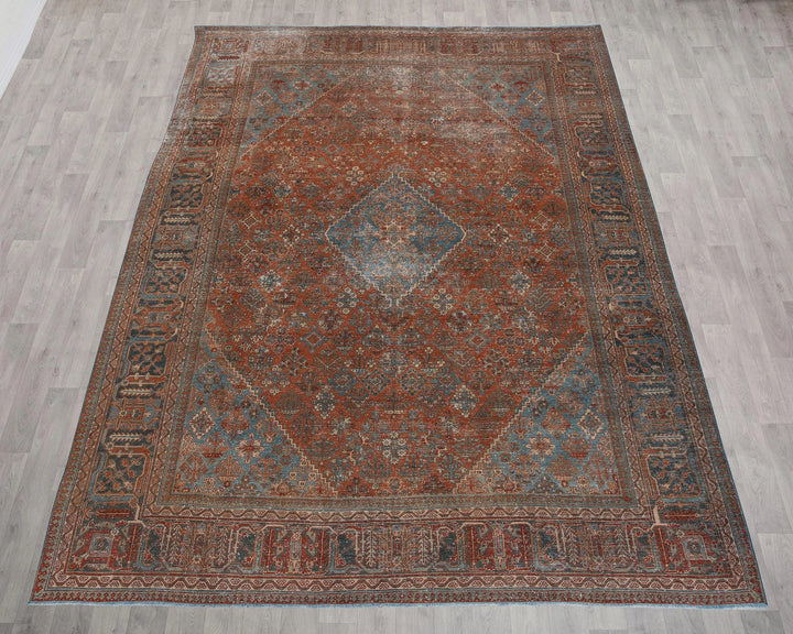 Multicolor Turkish Oushak Rug 8'6" x 11'3" Hand-Knotted | No. VR63191