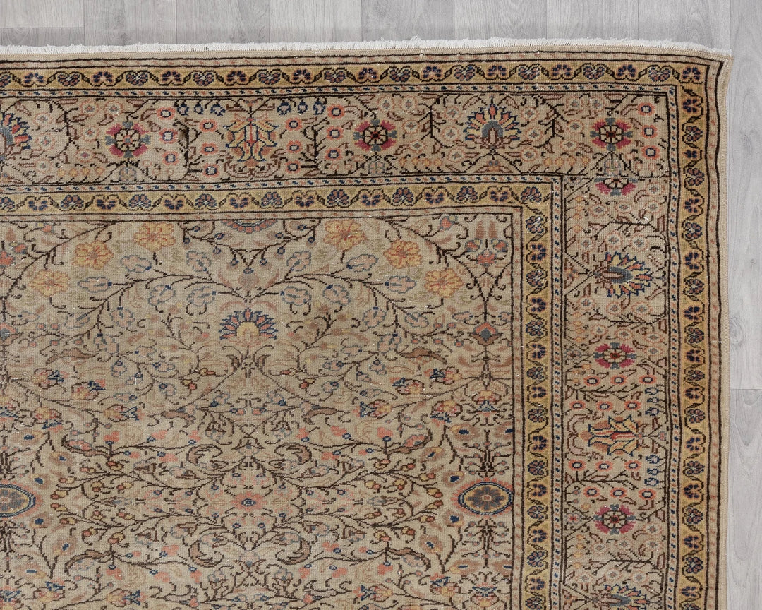 Multicolor Turkish Oushak Rug 6'7" x 9'9" Hand-Knotted | No. VR63262