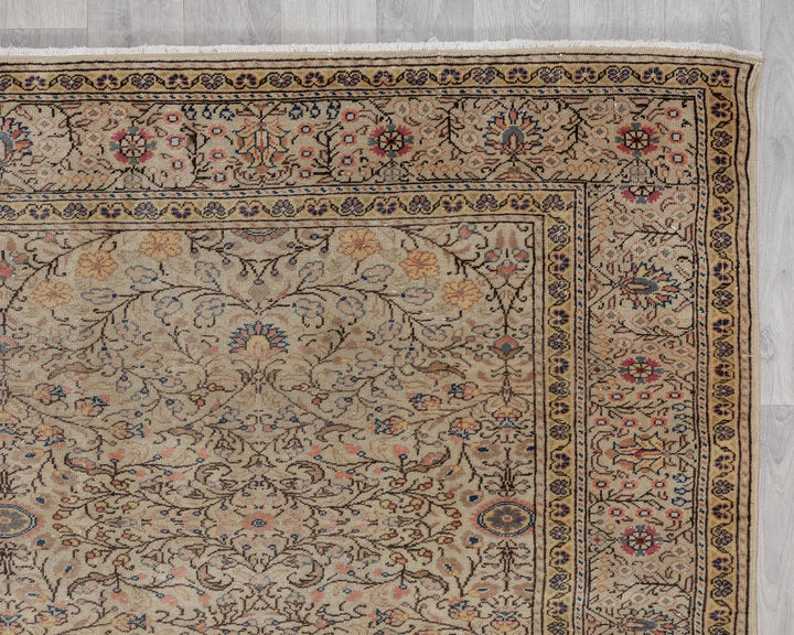 Multicolor Turkish Oushak Rug 6'7" x 9'9" Hand-Knotted | No. VR63262