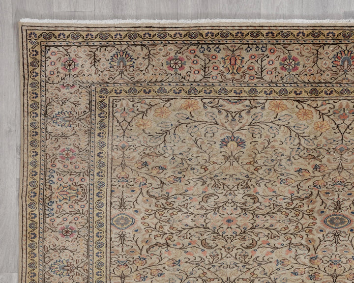 Multicolor Turkish Oushak Rug 6'7" x 9'9" Hand-Knotted | No. VR63262