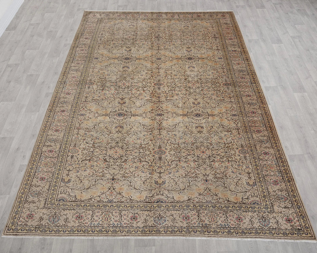 Multicolor Turkish Oushak Rug 6'7" x 9'9" Hand-Knotted | No. VR63262