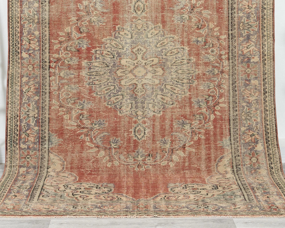 Multicolor Turkish Oushak Rug 6' x 9' Hand-Knotted | No. VR63603