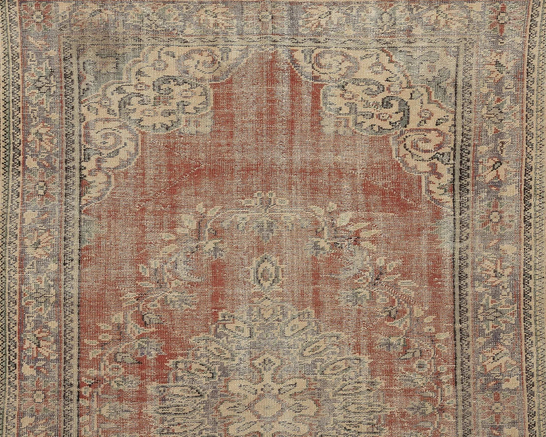 Multicolor Turkish Oushak Rug 6' x 9' Hand-Knotted | No. VR63603