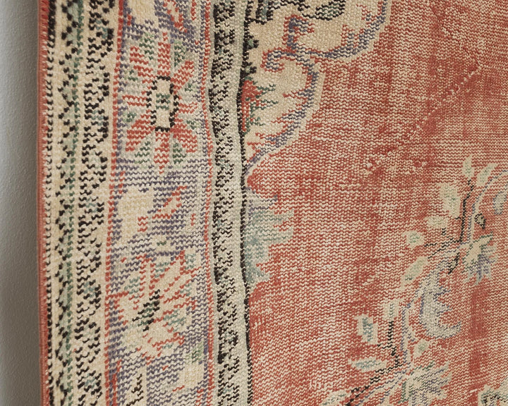 Multicolor Turkish Oushak Rug 6' x 9' Hand-Knotted | No. VR63603