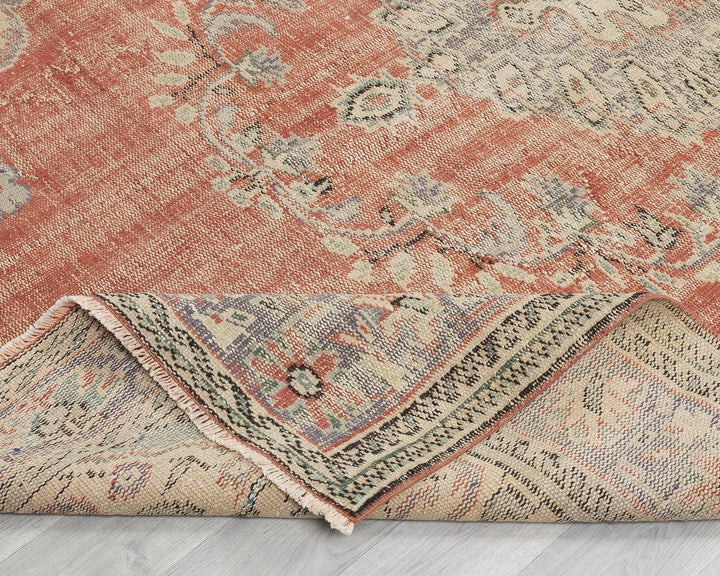 Multicolor Turkish Oushak Rug 6' x 9' Hand-Knotted | No. VR63603