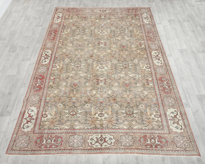 Multicolor Turkish Oushak Rug 6' 9" x 10' 1" Hand-Knotted | No. VR63622