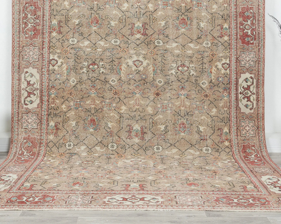 Multicolor Turkish Oushak Rug 6' 9" x 10' 1" Hand-Knotted | No. VR63622