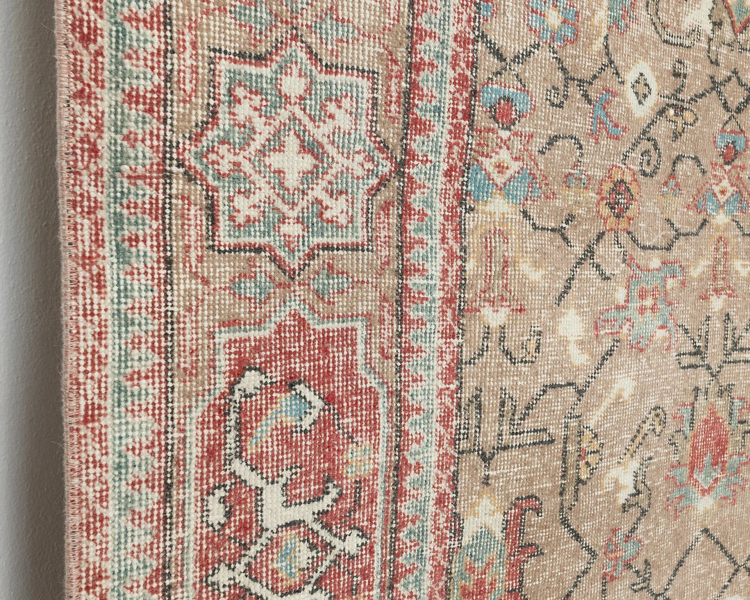 Multicolor Turkish Oushak Rug 6' 9" x 10' 1" Hand-Knotted | No. VR63622