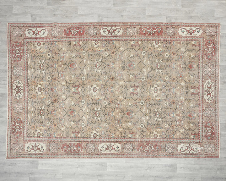 Multicolor Turkish Oushak Rug 6' 9" x 10' 1" Hand-Knotted | No. VR63622