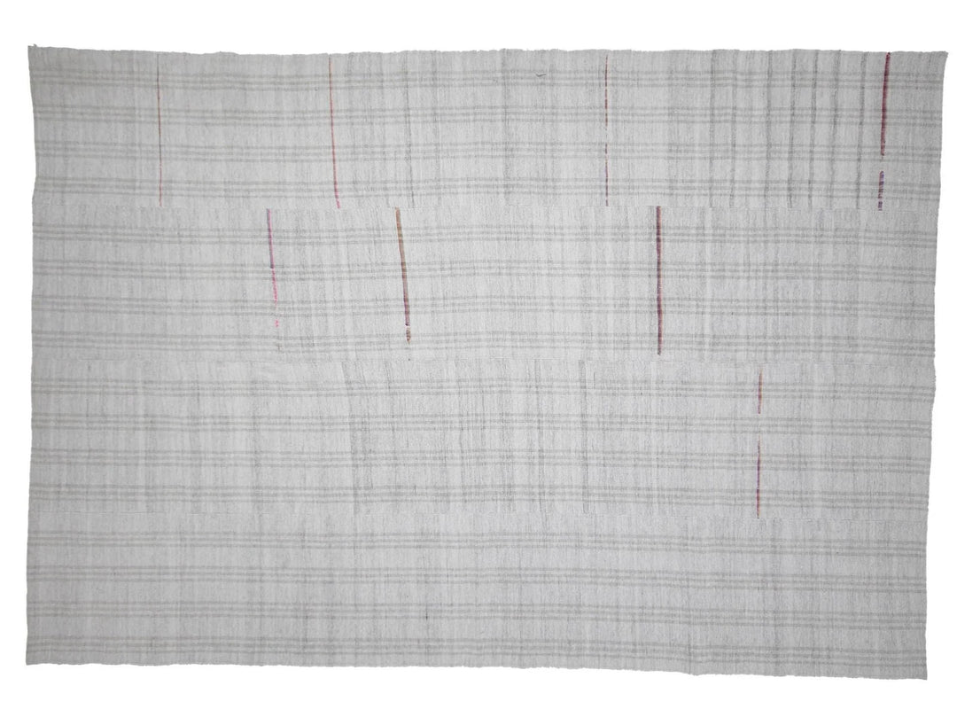 Gray Turkish Kilim Rug 7' 9" x 11' 3" Flat-Weave | No. VR63719
