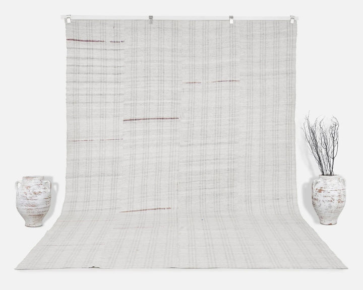 Gray Turkish Kilim Rug 7' 9" x 11' 3" Flat-Weave | No. VR63719