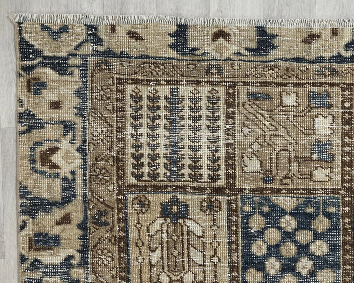 Multicolor Turkish Oushak Rug 6' 1" x 9' Hand-Knotted | No. VR63756