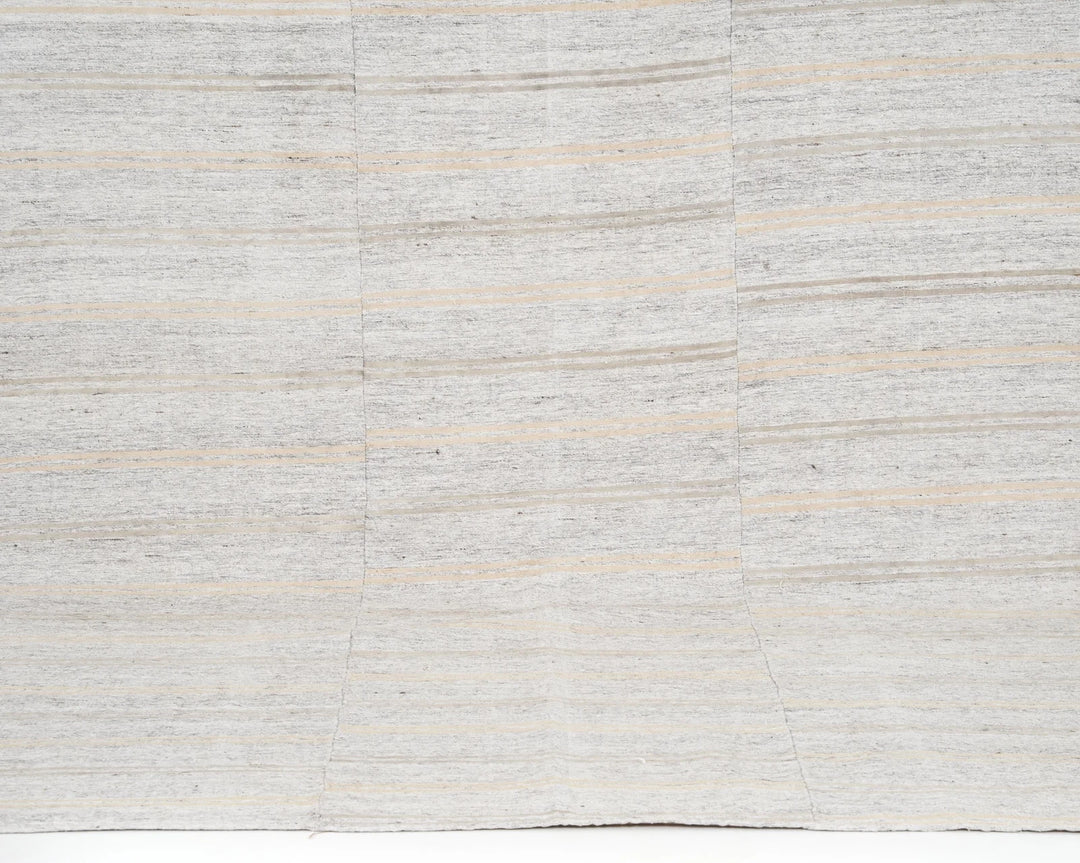 Gray Turkish Kilim Rug 6' 4" x 9' 10" Flat-Weave view