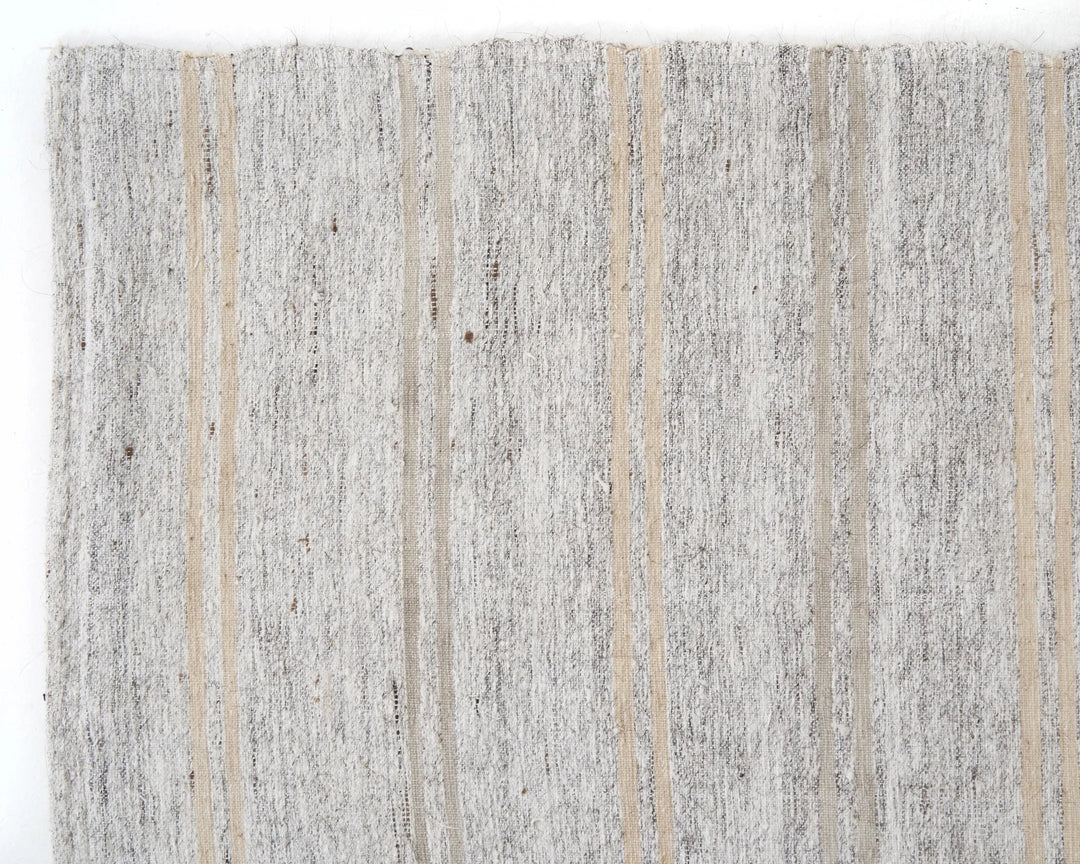 Gray Turkish Kilim Rug 6' 4" x 9' 10" Flat-Weave field