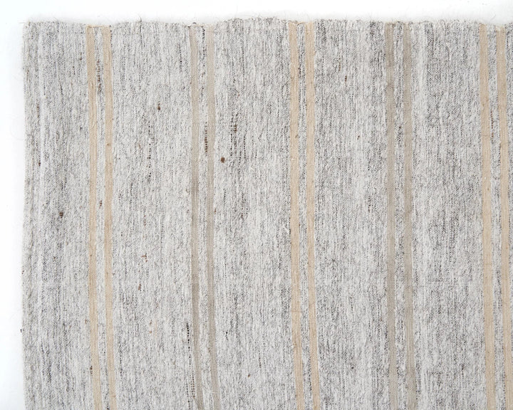 Gray Turkish Kilim Rug 6' 4" x 9' 10" Flat-Weave field