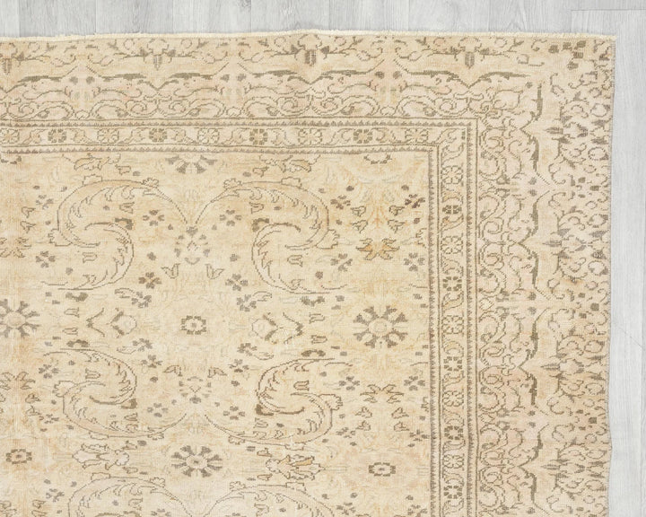 Multicolor Turkish Oushak Rug 6'5" x 9'2" Hand-Knotted | No. VR63847
