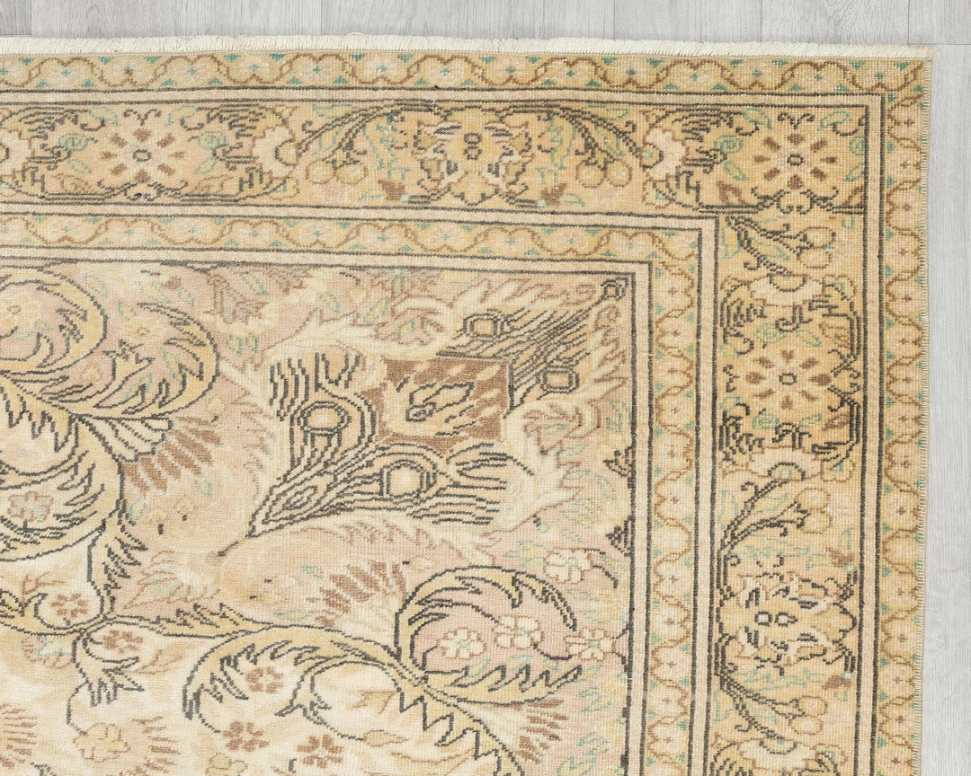 Multicolor Turkish Oushak Rug 6'5" x 9'10" Hand-Knotted | No. VR63891