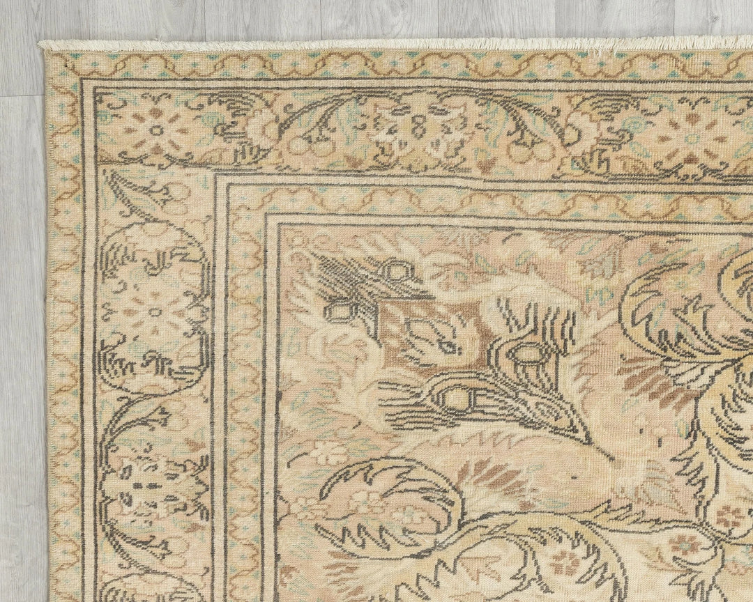 Multicolor Turkish Oushak Rug 6'5" x 9'10" Hand-Knotted | No. VR63891