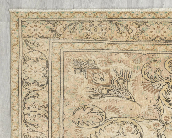 Multicolor Turkish Oushak Rug 6'5" x 9'10" Hand-Knotted | No. VR63891