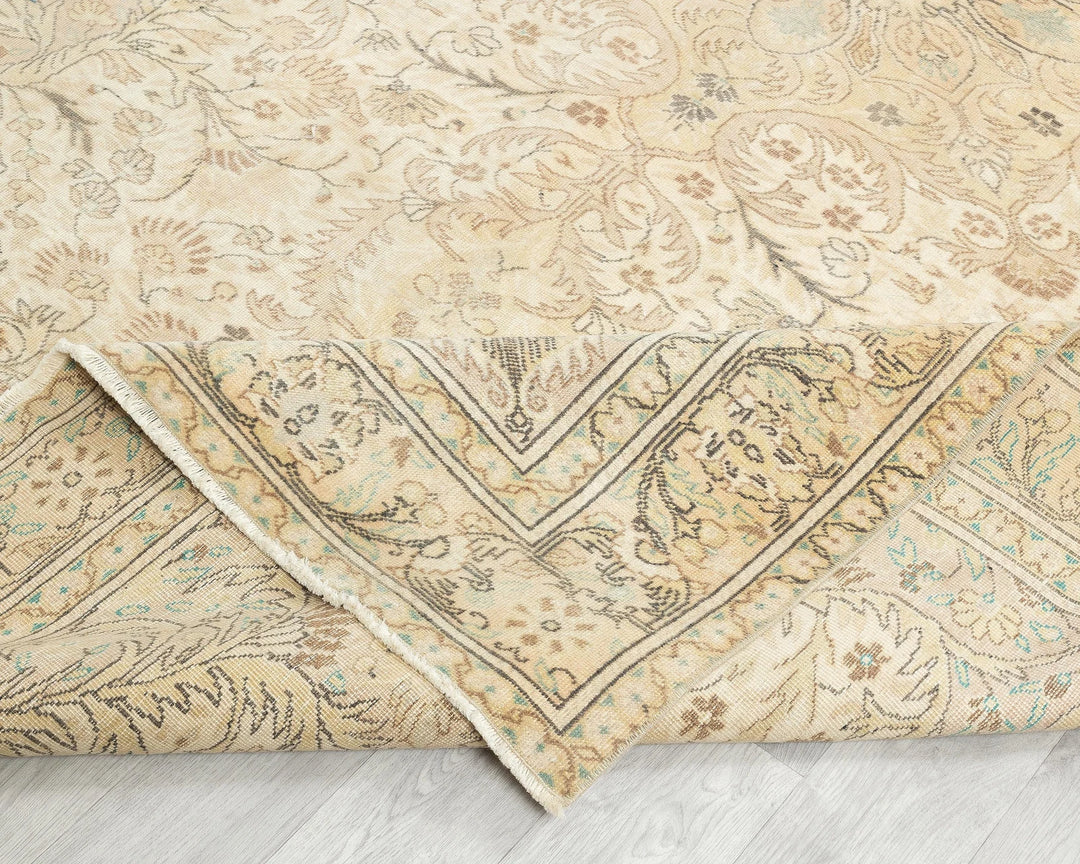 Multicolor Turkish Oushak Rug 6'5" x 9'10" Hand-Knotted | No. VR63891