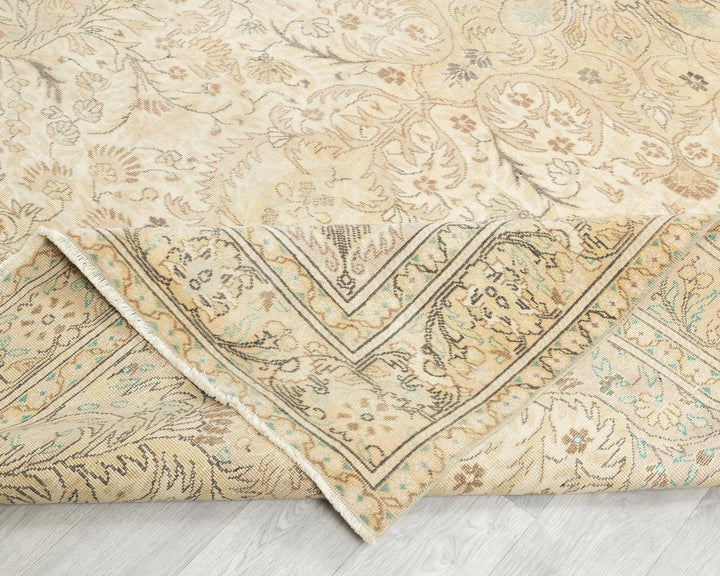 Multicolor Turkish Oushak Rug 6'5" x 9'10" Hand-Knotted | No. VR63891