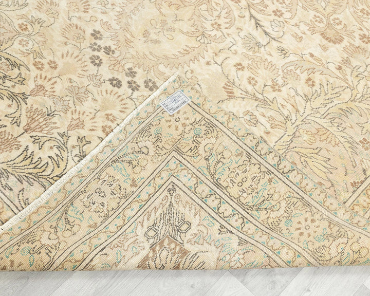 Multicolor Turkish Oushak Rug 6'5" x 9'10" Hand-Knotted | No. VR63891