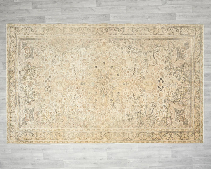 Multicolor Turkish Oushak Rug 6'5" x 9'10" Hand-Knotted | No. VR63891