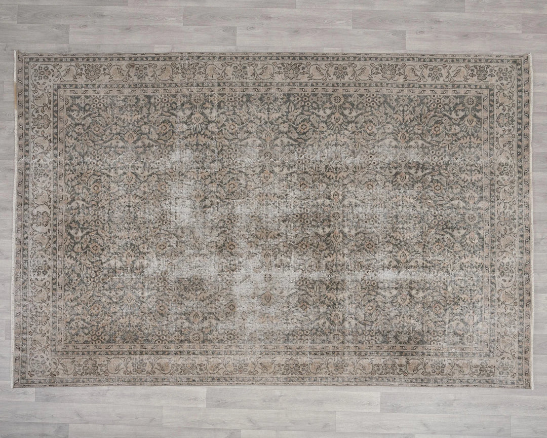 Multicolor Turkish Oushak Rug 6'9" x 9'10" Hand-Knotted | No. VR63940