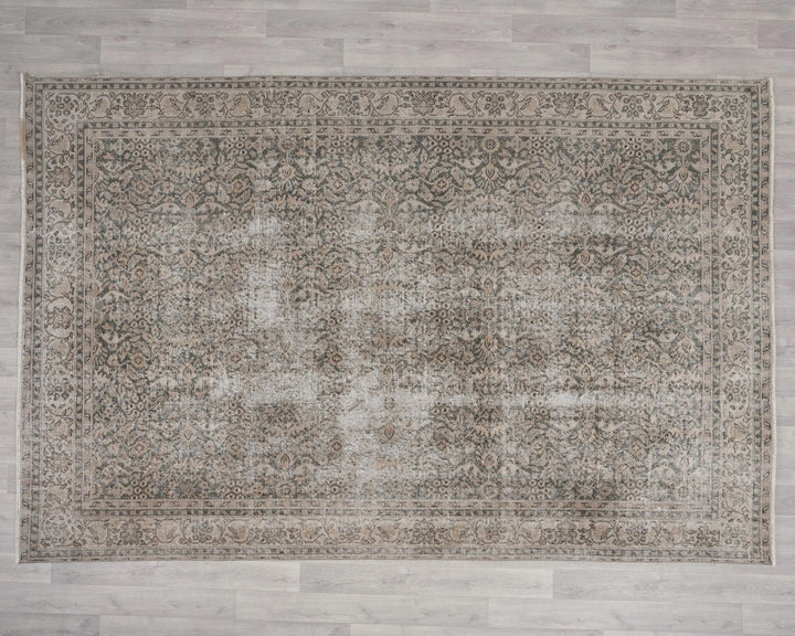 Multicolor Turkish Oushak Rug 6'9" x 9'10" Hand-Knotted | No. VR63940