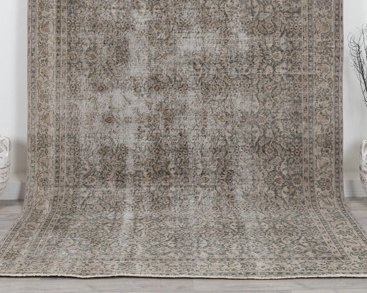 Multicolor Turkish Oushak Rug 6'9" x 9'10" Hand-Knotted | No. VR63940