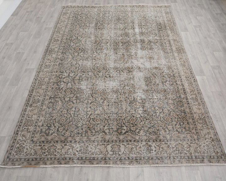 Multicolor Turkish Oushak Rug 6'9" x 9'10" Hand-Knotted | No. VR63940