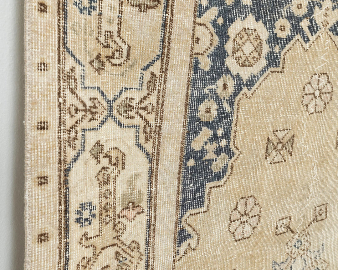 Multicolor Turkish Oushak Rug 6'7" x 3'7" Hand-Knotted | No. VR64013