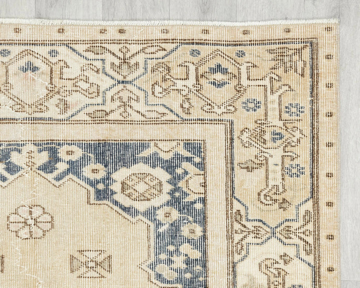 Multicolor Turkish Oushak Rug 6'7" x 3'7" Hand-Knotted | No. VR64013