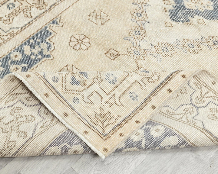 Multicolor Turkish Oushak Rug 6'7" x 3'7" Hand-Knotted | No. VR64013