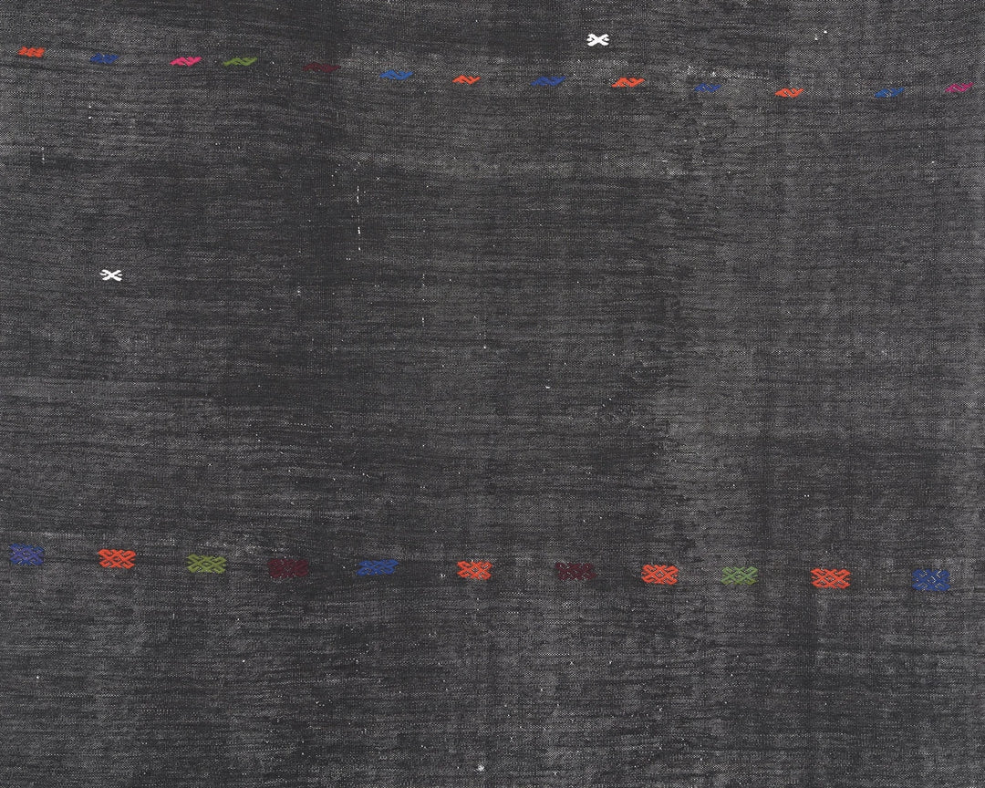 Brown Turkish Kilim Rug 3' 1" x 6' 7" Flat-Weave | No. VR64028