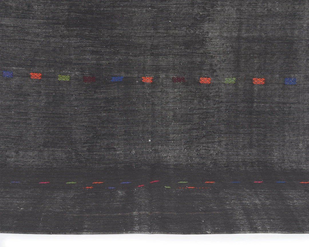 Brown Turkish Kilim Rug 3' 1" x 6' 7" Flat-Weave | No. VR64028