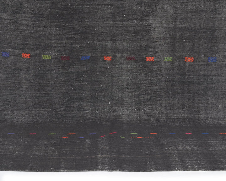 Brown Turkish Kilim Rug 3' 1" x 6' 7" Flat-Weave | No. VR64028