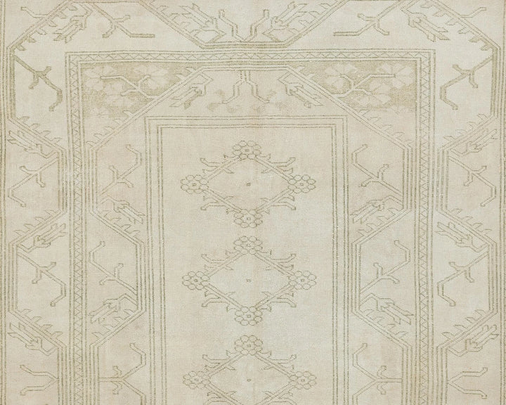 Beige Turkish Oushak Rug 5'11" x 9'2" Hand-Knotted | No. VR64043