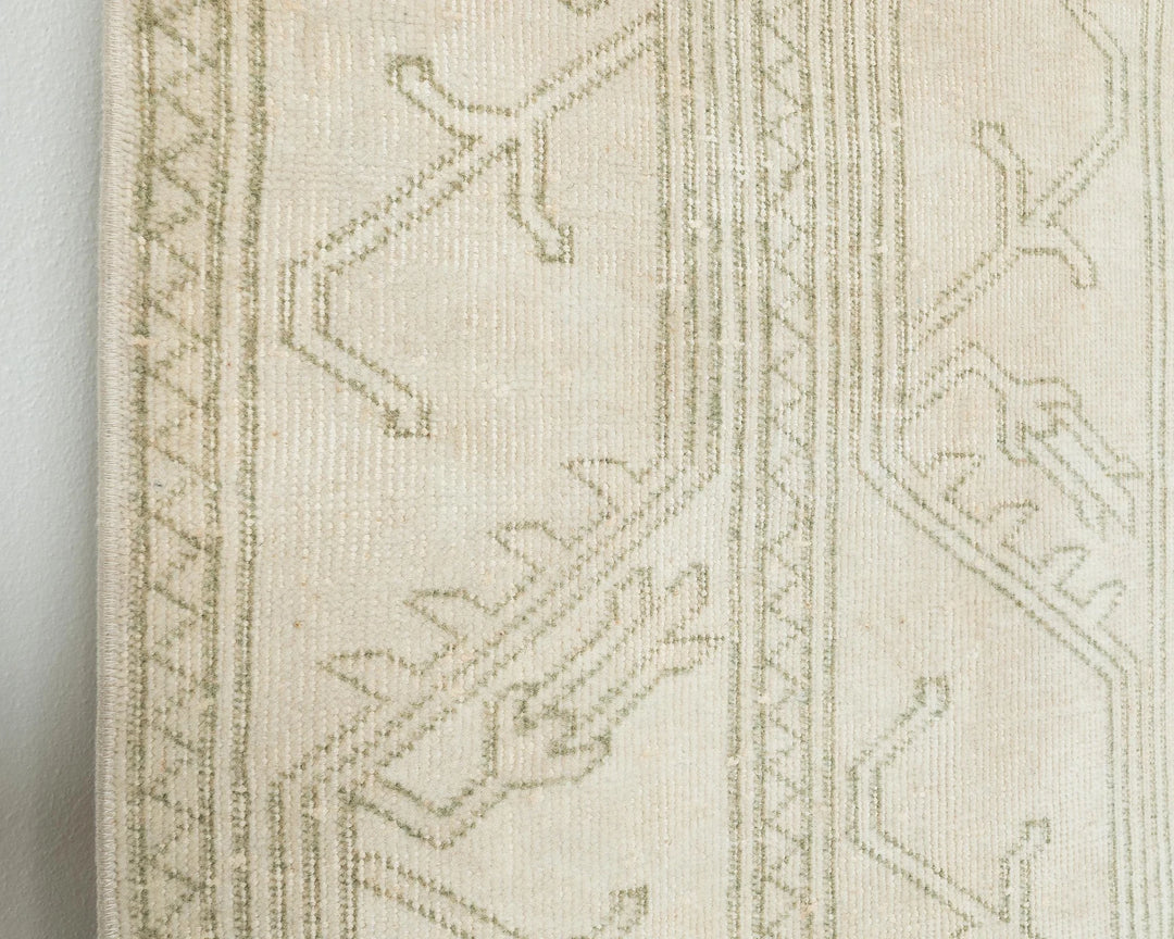 Beige Turkish Oushak Rug 5'11" x 9'2" Hand-Knotted | No. VR64043