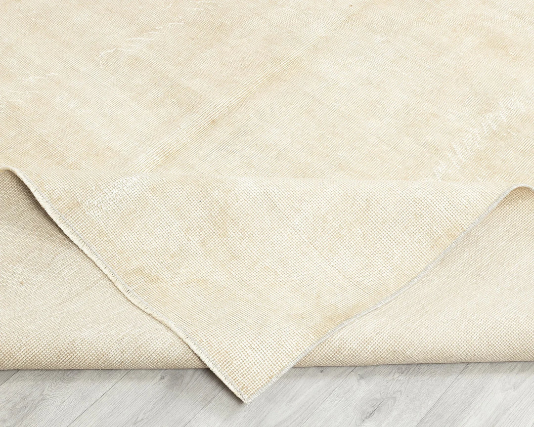 Beige Turkish Oushak Rug 6' 8" x 10' 5" Hand-Knotted | No. VR64206