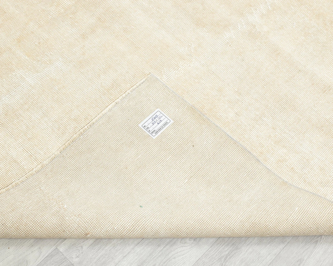 Beige Turkish Oushak Rug 6' 8" x 10' 5" Hand-Knotted | No. VR64206