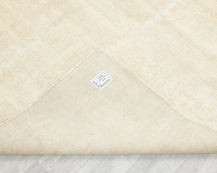 Beige Turkish Oushak Rug 6' 8" x 10' 5" Hand-Knotted | No. VR64206