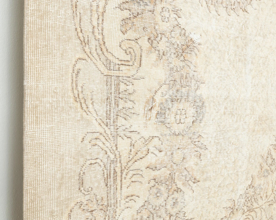 Beige Turkish Oushak Rug 6'11" x 10'2" Hand-Knotted | No. VR64236