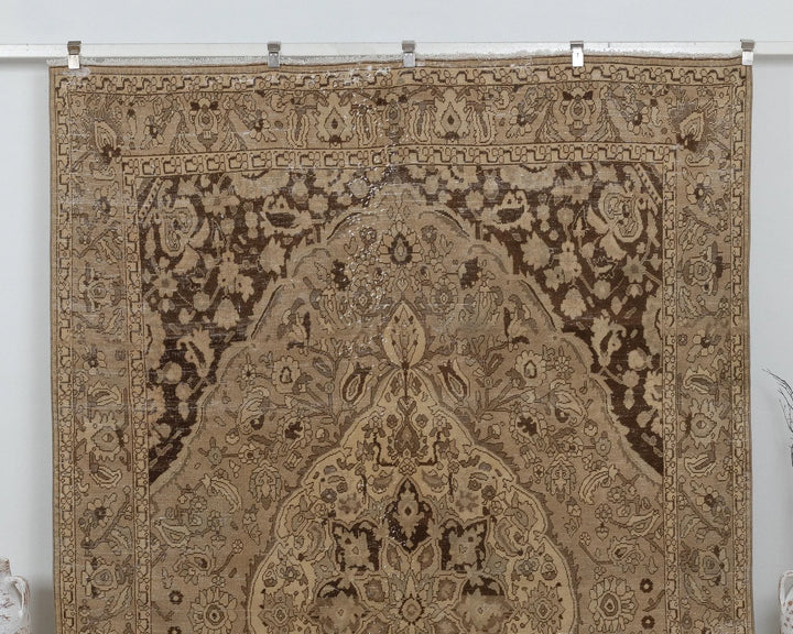 Beige Turkish Oushak Rug 7' x 10' 6" Hand-Knotted view