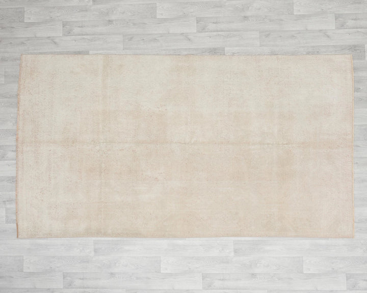 Beige Turkish Oushak Rug 4' 9" x 7' 10" Hand-Knotted | No. VR64343