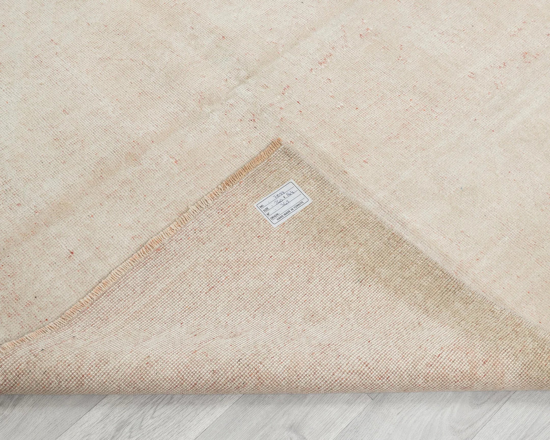 Beige Turkish Oushak Rug 4' 9" x 7' 10" Hand-Knotted | No. VR64343