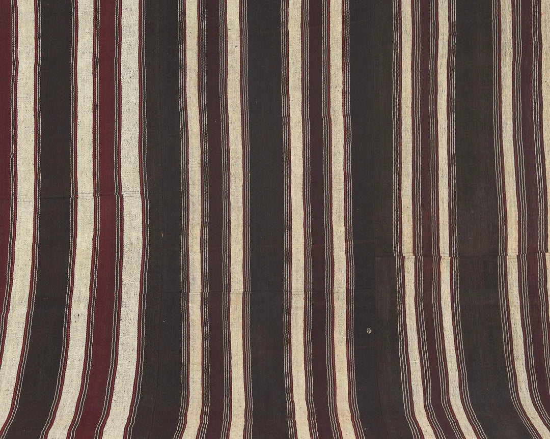 Brown Turkish Kilim Rug 7' 2" x 11' 3" Flat-Weave | No. VR64476