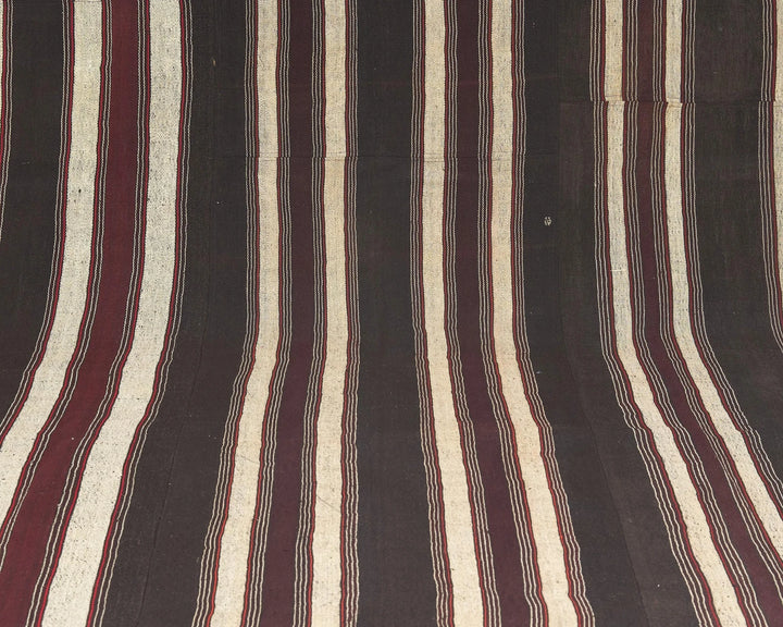 Brown Turkish Kilim Rug 7' 2" x 11' 3" Flat-Weave | No. VR64476